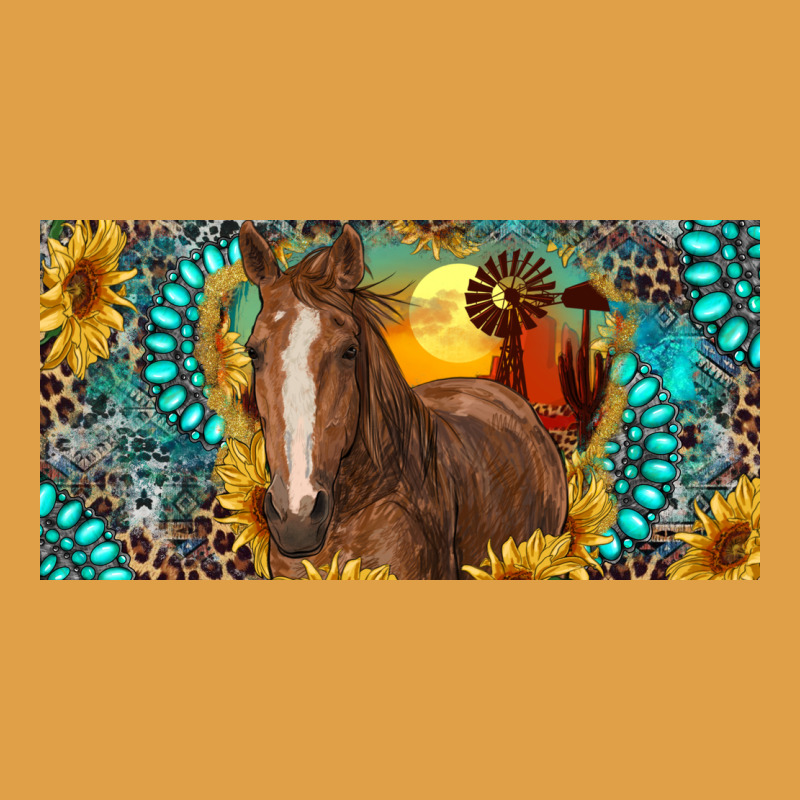 Horse And Desert With Sunflowers Gemstone Premium Hoodie by RanaPortraitStore | Teevron