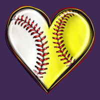 Baseball And Softball Heart Premium Hoodie | Teevron