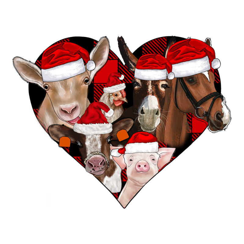 Farm Animals Christmas Premium Tee by CowhideDigitalArt | Teevron
