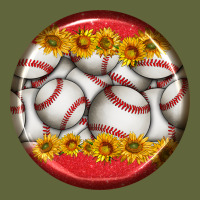 Baseball With Sunflower Round Earrings Classic Tee | Teevron
