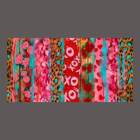 Love Brushstrokes Xoxo Leopard And Turquoise Premium Hoodie | Teevron