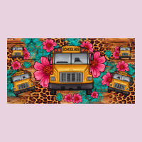 School Bus Leopard Gemstone License Plate Ladies Tee | Teevron