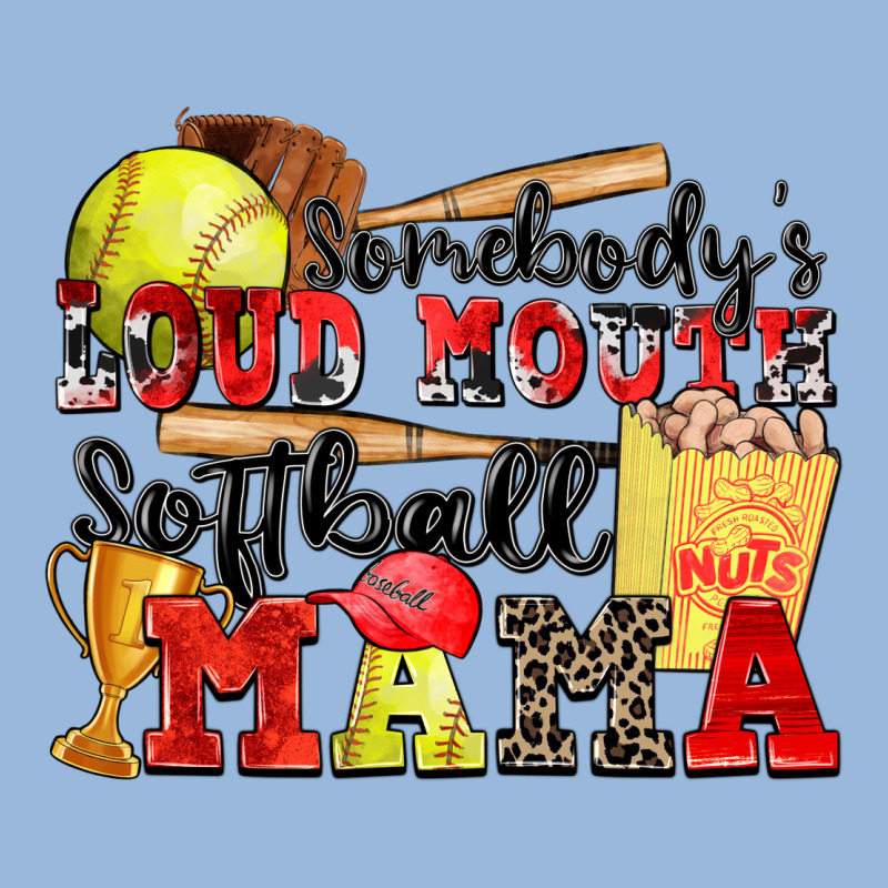 Somebody's Loud Mouth Softball Mama Premium Hoodie by Zillion Design Studio | Teevron