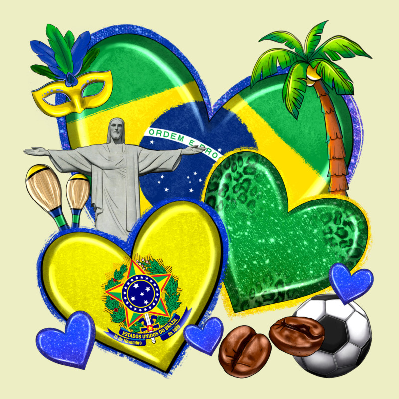 Brazil Hearts Urban Hoodie by texasbilliewilder | Teevron