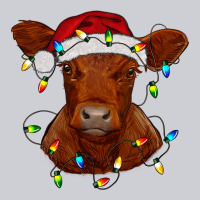 Christmas Baby Red Angus Calf With Lights Urban Hoodie | Teevron