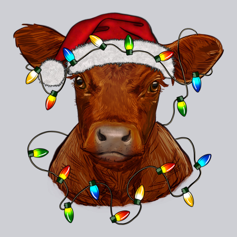 Christmas Baby Red Angus Calf With Lights Urban Hoodie by RanaPortraitStore | Teevron