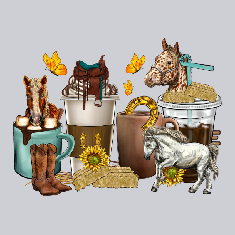 Coffee Cups Horses Urban Hoodie by texasbilliewilder | Teevron