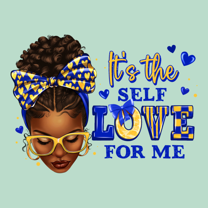 Sorority Colors Blue And Gold It's The Self Love F Premium Hoodie by texasbilliewilder | Teevron