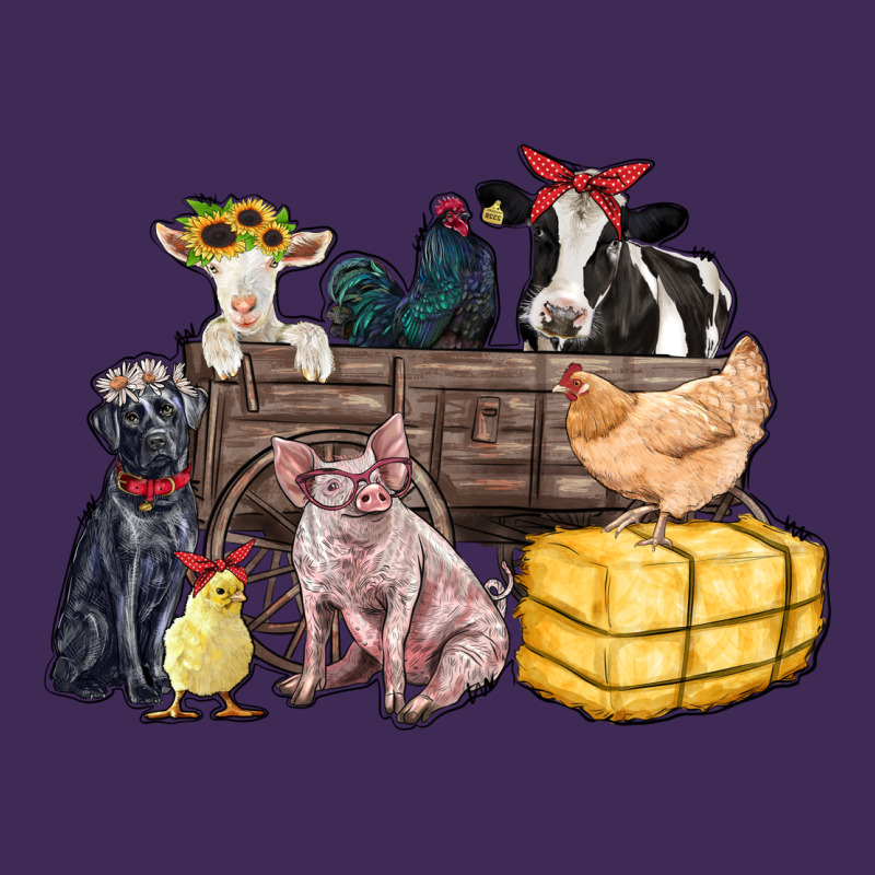 Farm Animals Wagon Premium Hoodie by Zillion Design Studio | Teevron