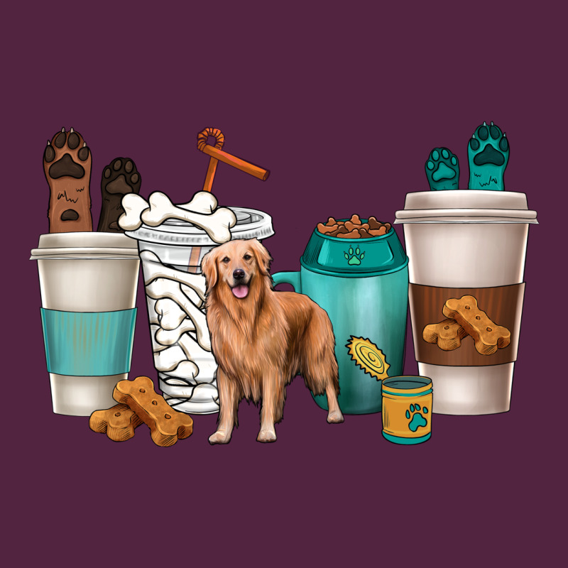 Golden Retriever Dog Coffee Cups Urban Hoodie by texasbilliewilder | Teevron