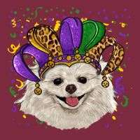 Mardi Gras White Pomeranian With Hat Premium Hoodie | Teevron