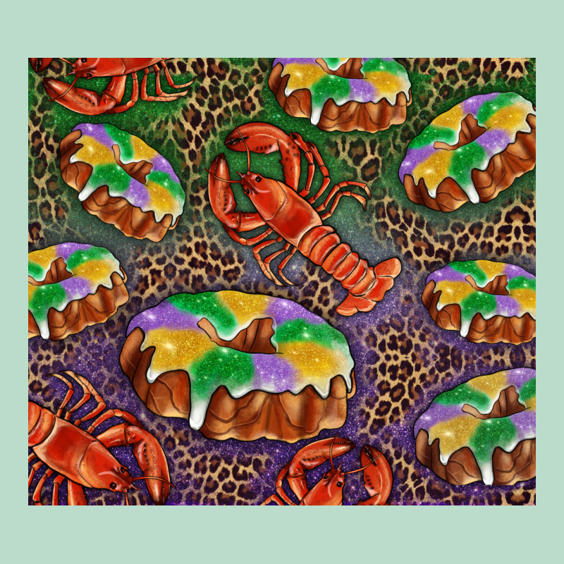 Mardi Gras King Cake And Crawfish Premium Hoodie by RanaPortraitStore | Teevron