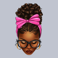 Afro Messy Bun Pink Bow Premium Hoodie | Teevron