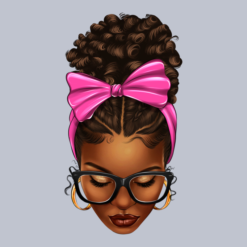 Afro Messy Bun Pink Bow Premium Hoodie by texasbilliewilder | Teevron