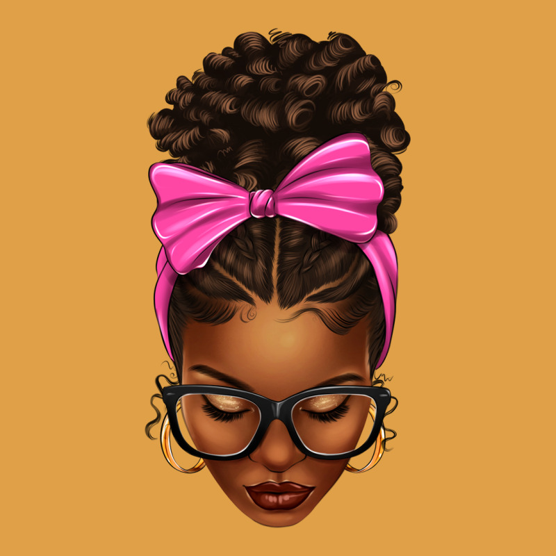 Afro Messy Bun Pink Bow Premium Hoodie by texasbilliewilder | Teevron
