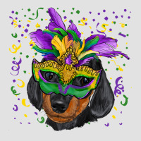 Mardi Gras Dachshund Puppy With Mask Premium Hoodie | Teevron