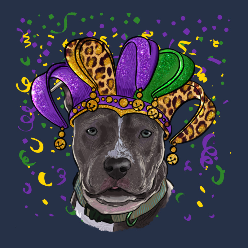 Mardi Gras Pitbull With Hat Premium Hoodie by RanaPortraitStore | Teevron