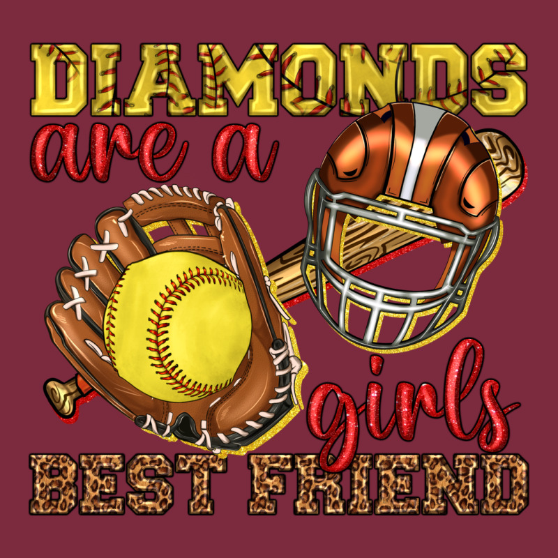 Diamonds Are A Girls Best Friend Softball Premium Hoodie by texasbilliewilder | Teevron