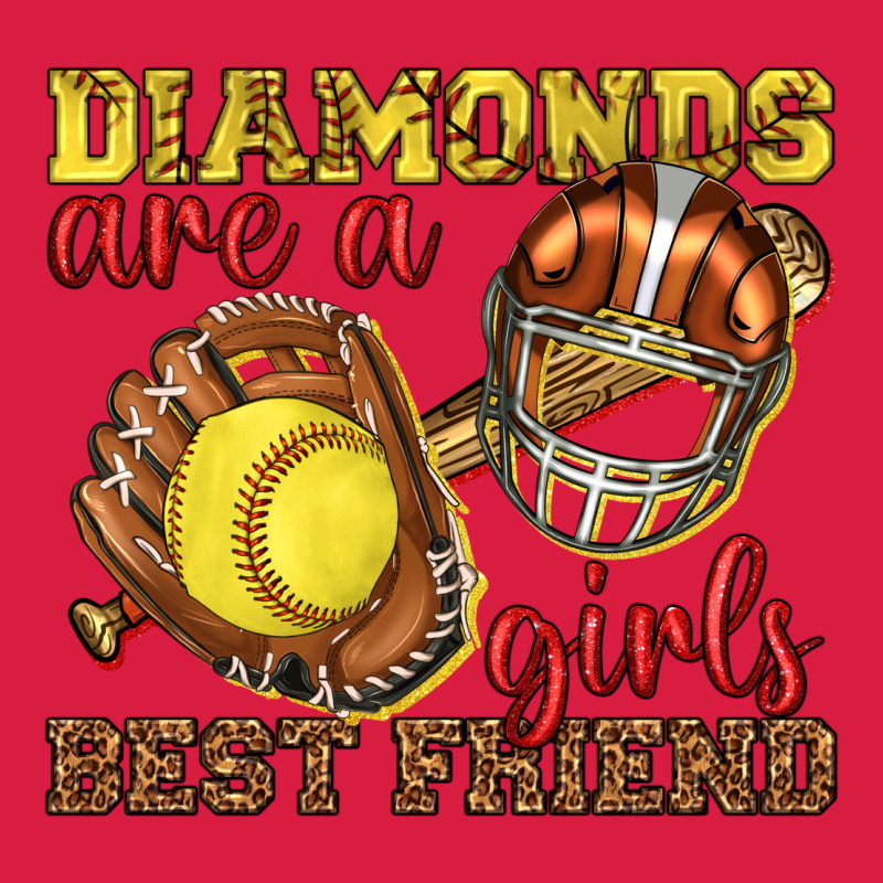 Diamonds Are A Girls Best Friend Softball Premium Hoodie by texasbilliewilder | Teevron