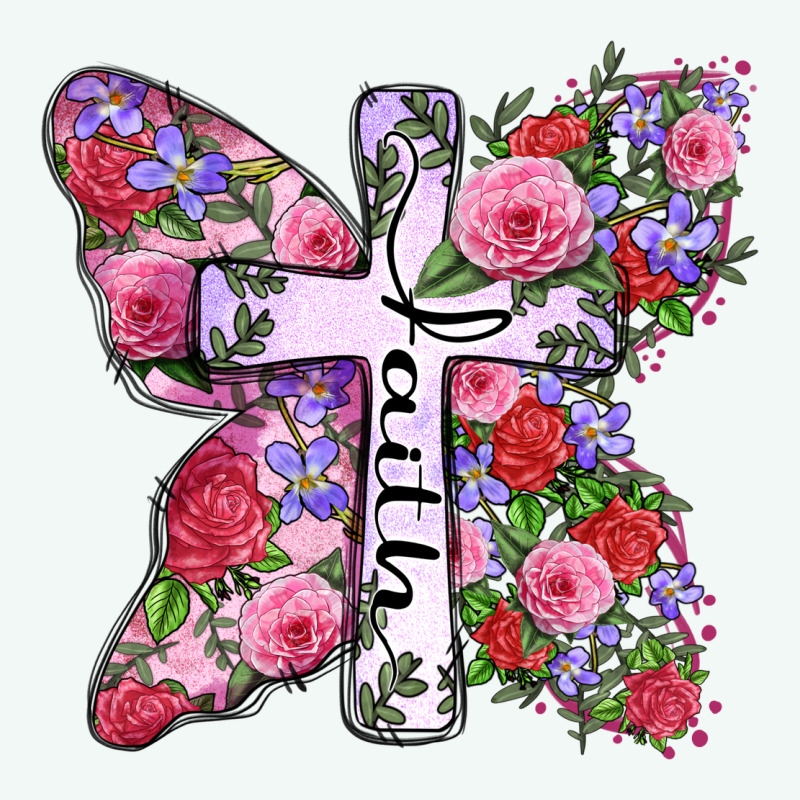 Faith Butterfly Cross Premium Hoodie by Zillion Design Studio | Teevron