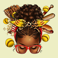 Softball Afro Messy Bun Urban Hoodie | Teevron