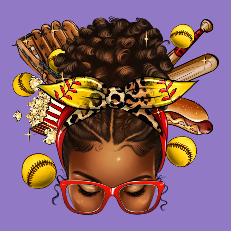 Softball Afro Messy Bun Urban Hoodie by texasbilliewilder | Teevron