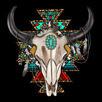Western Aztec Bull Skull With Gemstone Urban Hoodie | Teevron