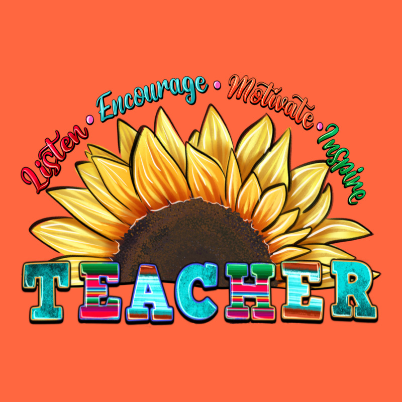 Teacher Sunflower Listen Encourage Motivate Inspir Premium Hoodie by Zillion Design Studio | Teevron