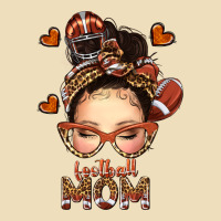 Football Messy Bun Mom Premium Hoodie | Teevron