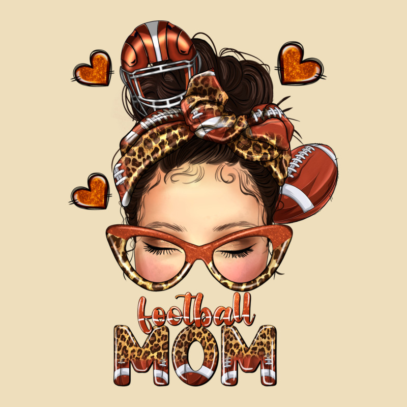 Football Messy Bun Mom Premium Hoodie by texasbilliewilder | Teevron