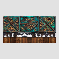 Rusty Sunflowers With Cowhide And Turquoise Premium Hoodie | Teevron