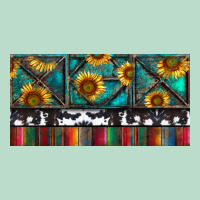 Rusty Sunflowers With Cowhide And Turquoise Premium Hoodie | Teevron