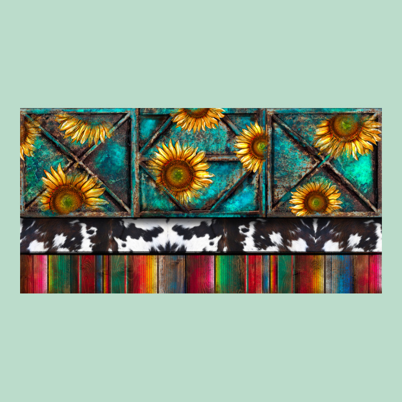 Rusty Sunflowers With Cowhide And Turquoise Premium Hoodie by RanaPortraitStore | Teevron
