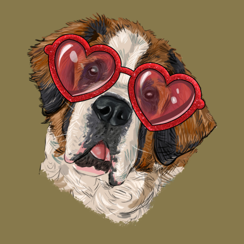 Saint Bernard With Love Glasses Premium Hoodie by RanaPortraitStore | Teevron