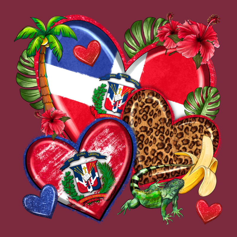 Dominican Republic  Hearts Premium Hoodie by texasbilliewilder | Teevron