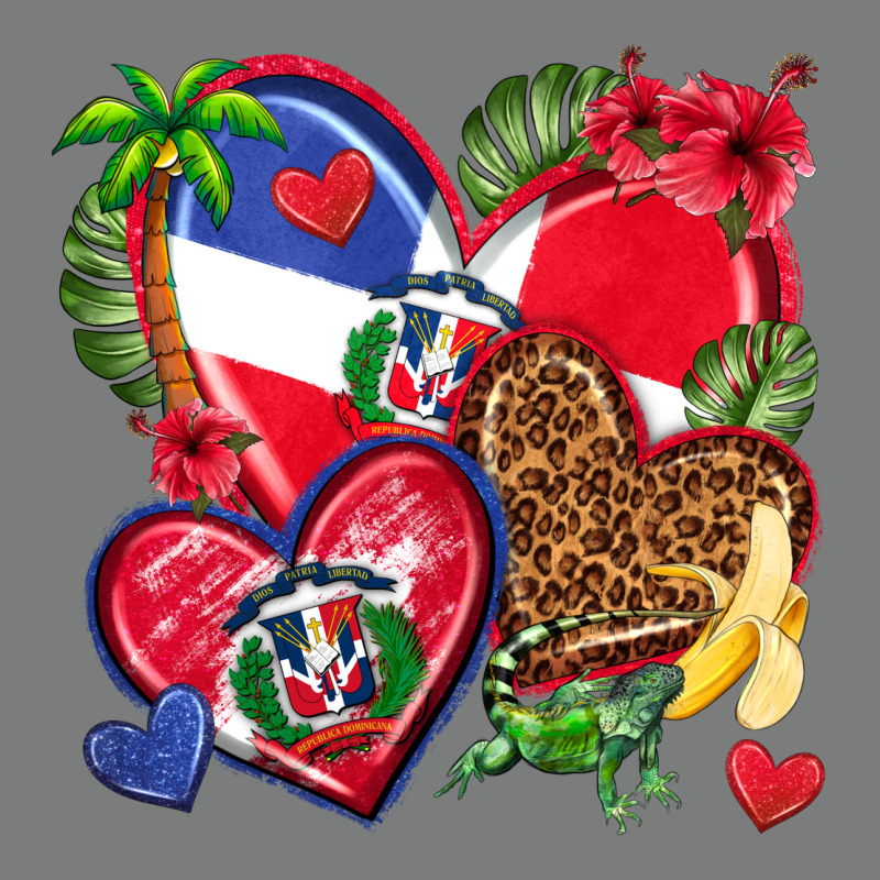 Dominican Republic  Hearts Premium Hoodie by texasbilliewilder | Teevron