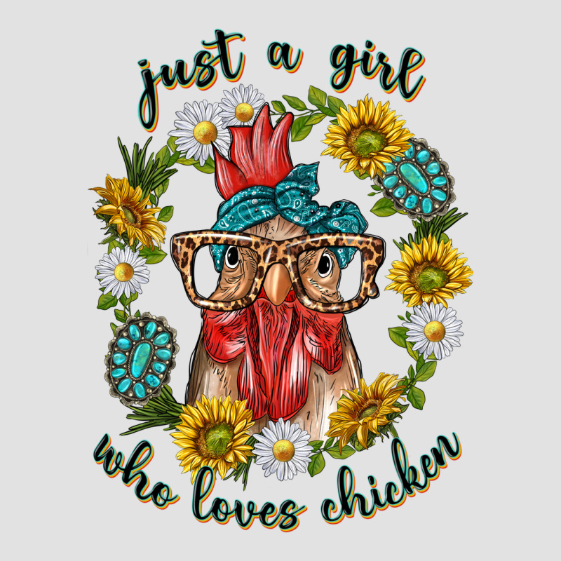 Just A Girl Who Loves Chicken With Sunflowers And Gemstone Premium Hoodie by texasbilliewilder | Teevron