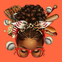 Baseball Afro Messy Bun Premium Hoodie | Teevron