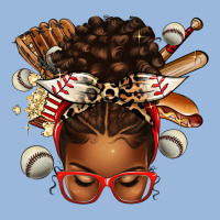 Baseball Afro Messy Bun Premium Hoodie | Teevron