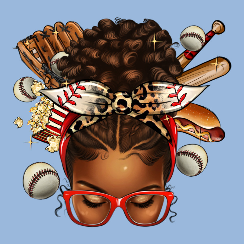 Baseball Afro Messy Bun Premium Hoodie by texasbilliewilder | Teevron