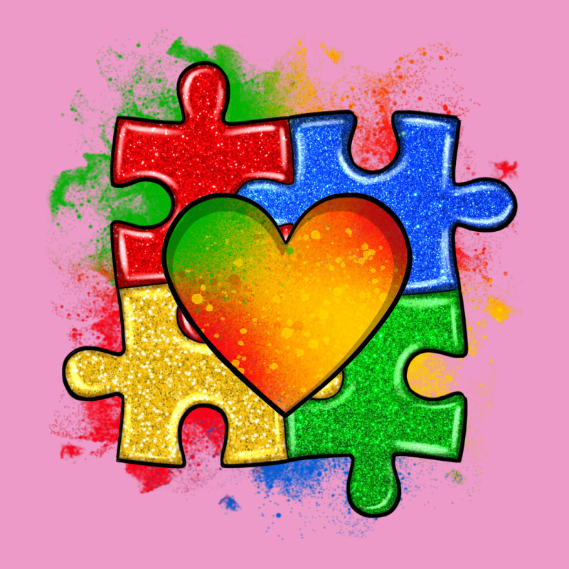 Autism Puzzle Pieces Heart Urban Hoodie by Zillion Design Studio | Teevron