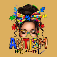 Autism Mom Afro Messy Bun (1) Premium Hoodie | Teevron