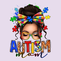 Autism Mom Afro Messy Bun (1) Premium Hoodie | Teevron