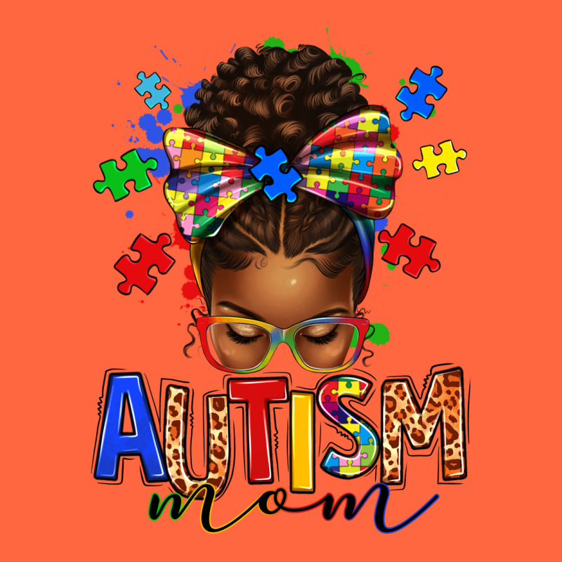 Autism Mom Afro Messy Bun Premium Hoodie by texasbilliewilder | Teevron
