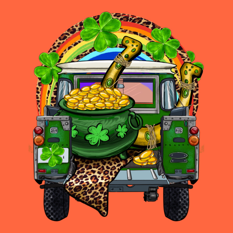 St Patrick's Day Truck With Pot Of Gold Horseshoe And Rainbow Premium Hoodie by RanaPortraitStore | Teevron