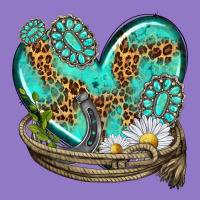 Turquoise Western Heart With Horseshoe Urban Hoodie | Teevron