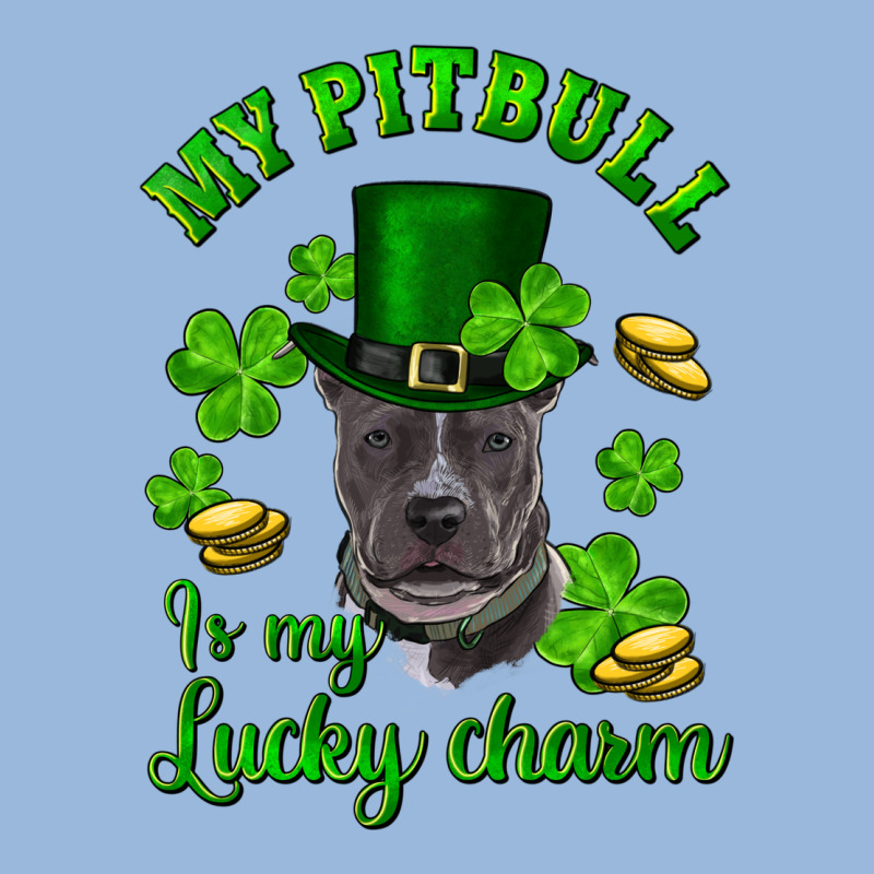 St. Patrick's Day My Pitbull Is My Lucky Charm With Hat Premium Hoodie by RanaPortraitStore | Teevron