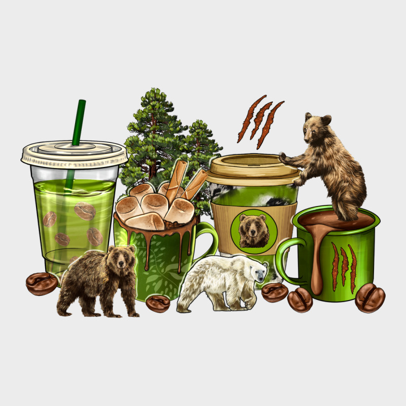 Bear Coffee Cups Urban Hoodie by texasbilliewilder | Teevron