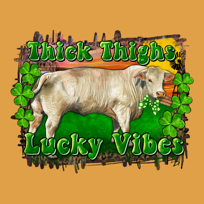 Thick Thighs Lucky Vibes Charolais Bull Premium Hoodie by RanaPortraitStore | Teevron