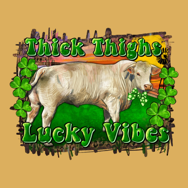Thick Thighs Lucky Vibes Charolais Bull Premium Hoodie by RanaPortraitStore | Teevron